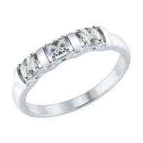 Кольцо из серебра со Swarovski Zirconia