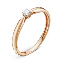 Кольцо помолвочное из красного золота с бриллиантом V10381510000_PM