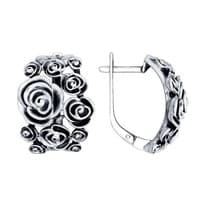 Серьги из чернёного серебра