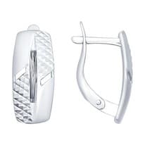 Серьги из серебра с алмазной гранью