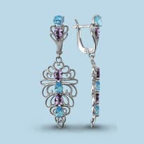 Серьги из серебра, артикул LV4450230