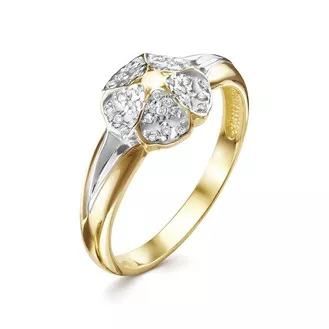 Кольцо V18463510000 из лимонного золота с бриллиантом
