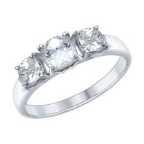 Кольцо из серебра со Swarovski Zirconia
