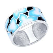 Кольцо из серебра с эмалью