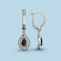 Серьги, серебро, артикул LV4410201А