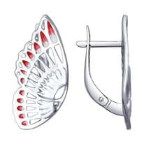 Серьги из серебра с эмалью