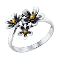 Кольцо из чернёного серебра