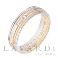 Обручальное кольцо с бриллиантом 6 мм