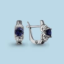 Серьги, серебро, артикул LV42970Б