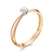 Кольцо помолвочное из красного золота с бриллиантом V10591510000_PM