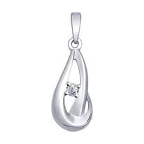 Подвеска из серебра со Swarovski Zirconia