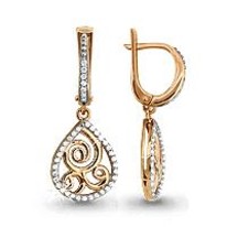 Серьги, артикул LV41920А, золото