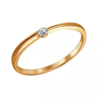 Помолвочное кольцо из золоченого серебра 93010157