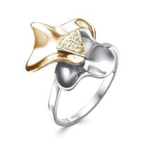 Кольцо из белого золота с бриллиантом V17462510100