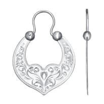Серьги из серебра с гравировкой