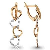 Серьги, золото, артикул LV41565А