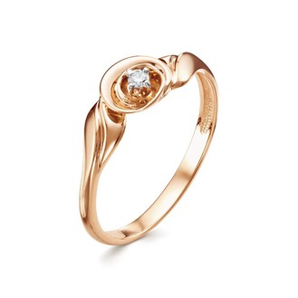 Кольцо V18021510000 из красного золота с бриллиантом