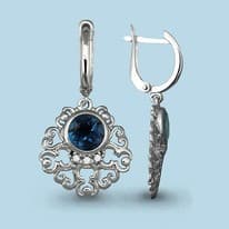 Серьги, серебро, артикул LV4454108А