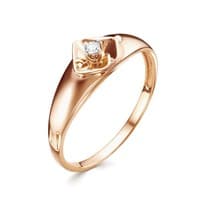 Кольцо из красного золота с бриллиантом V18001510000