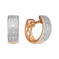 Серьги из красного золота с бриллиантом V20721510100