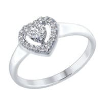 Кольцо из серебра со Swarovski Zirconia