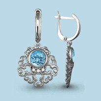 Серьги, серебро, артикул LV4454105А
