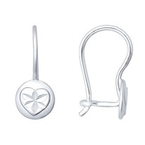 Серьги из серебра с алмазной гранью