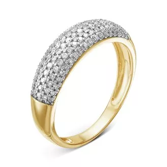 Кольцо V10673510100 из лимонного золота с бриллиантом