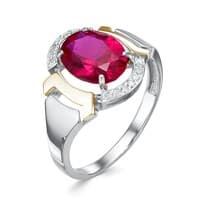 Кольцо из белого золота с рубином V17702531800