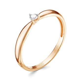Кольцо помолвочное V12771510000_PM из красного золота с бриллиантом