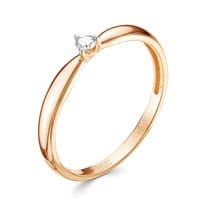 Кольцо помолвочное из красного золота с бриллиантом V12771510000_PM