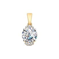 Подвеска из золочёного серебра со Swarovski Zirconia