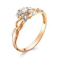 Кольцо из красного золота с бриллиантом V14261510000