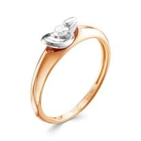 Кольцо из красного золота с бриллиантом V14101510000