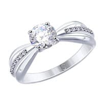 Кольцо из серебра со Swarovski Zirconia