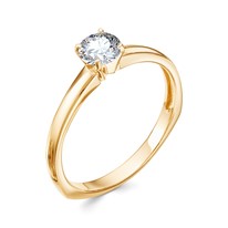 Кольцо из лимонного золота с бриллиантом V13773500000