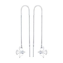 Серьги длинные из серебра
