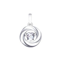 Подвеска из серебра со Swarovski Zirconia