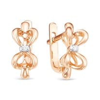 Серьги из красного золота с бриллиантом V24471510000