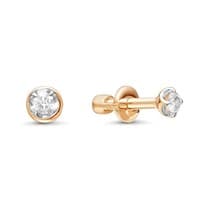 Серьги из красного золота с бриллиантом V40541510000
