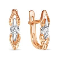Серьги из красного золота с бриллиантом V23741510000