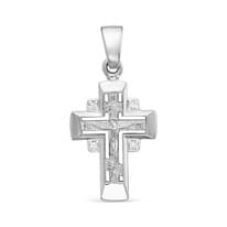 Крест из белого золота с бриллиантом V80272510000