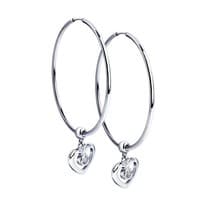 Серьги из серебра с фианитами