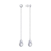 Серьги длинные из серебра