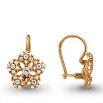 Серьги, артикул LV40972А, золото