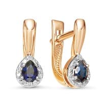 Серьги из красного золота с сапфиром V20241511600