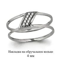 Кольцо, артикул LV63910А, серебро