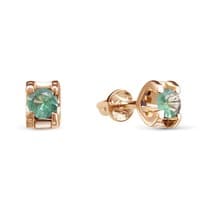 Серьги из красного золота с изумрудом V44771501100