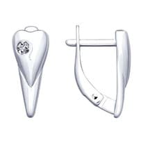 Серьги из серебра с бриллиантами