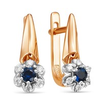 Серьги из красного золота с сапфиром V24151510300